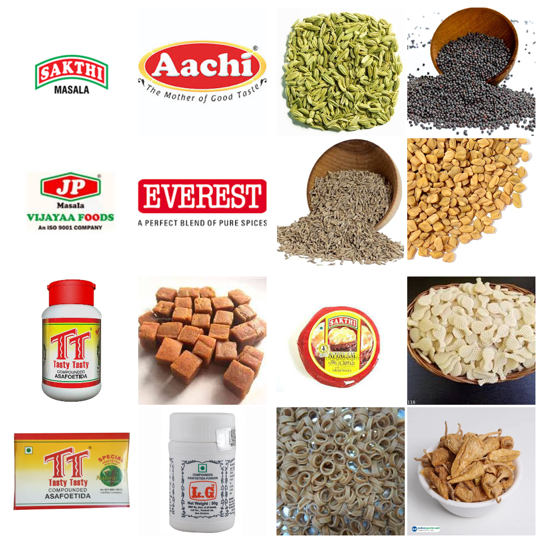 Masala Vagaigal & Appalam